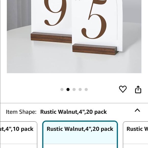 Table number sign holders for weddings, events, baby showers, etc. - Picture 2 of 3